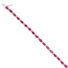 9ct White Gold Created Ruby and Diamond Bracelet 7"
