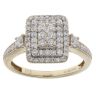 9ct Yellow Gold 0.63ct Brilliant Cut Diamond Cluster Ring