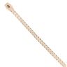 14ct Yellow Gold Monaco Fancy Cubic Zirconia Pave Lock Bracelet 7.5"