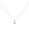 18ct White Gold 0.33ct Brilliant Cut Diamond Cluster Pendant And Chain 16"
