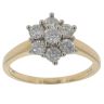18ct Yellow Gold 1.10ct Brilliant Cut Diamond Cluster Ring