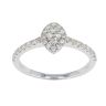 9ct White Gold 0.41ct Diamond Marquise Cluster Ring by Anya Belle