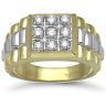 9 Carat 2-Colour Gold 0.50pts Gents Ring