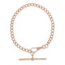 9ct Rose Gold Albert T-Bar Bracelet 7.5"