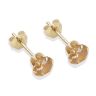 9ct yellow gold 5mm champagne CZ stud Earrings