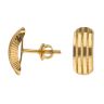 22ct Yellow Gold Grained Arch Stud Earrings
