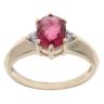 9ct Yellow Gold 0.02ct Diamond And Garnet Ring