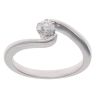 18ct White Gold 0.25ct Brilliant Cut Diamond Solitaire Twist Ring