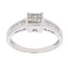 18ct White Gold 0.33ct Princess Cut Diamond Cluster Ring