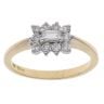 18ct Yellow Gold 0.50ct Diamond Cluster Ring