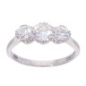 18ct White Gold 1.00ct Diamond Trilogy Ring