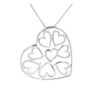 18ct White Gold 0.30ct Diamond Heart Pendant And Chain 18"