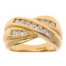 18ct Yellow Gold 0.50ct Brilliant Cut Diamond Crossover Ring