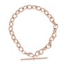 9ct Rose Gold Plain Belcher T-Bar Bracelet 8"