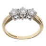 18ct Yellow Gold 0.75ct Brilliant Cut Diamond Trilogy Ring