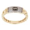 14ct Yellow Gold Monaco Classic Cubic Zirconia Pave Signet Ring