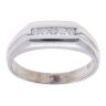 9ct White Gold 0.25ct Diamond Signet Ring