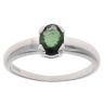 9ct White Gold Green Tourmaline Single Stone Ring