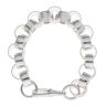 Silver Patterned And Plain Belcher Bracelet 9" By Icesia