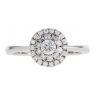 18ct White Gold 0.55ct Diamond Cluster Ring