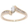 9ct Yellow Gold 0.30ct Diamond Solitaire Twist Ring