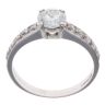 9ct White Gold Single Stone Moissanite Ring