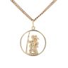 9ct Yellow Gold St Christopher Pendant And Chain 20"