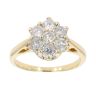 18ct Yellow Gold 1.00ct Brilliant Cut Diamond Cluster Ring