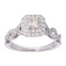 Vera Wang 18ct White Gold 0.95ct Diamond Princess Cut Cluster Ring