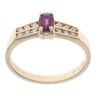 14ct Yellow Gold 0.10ct Diamond And Ruby Solitaire Ring