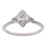 18ct White Gold 0.95ct Marquise And Trillion Cut Diamond Solitaire Ring