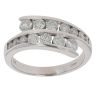 18ct White Gold 1.00ct Brilliant Cut Diamond Crossover Ring