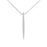 18ct White Gold 0.20ct Diamond Drop Pendant And Chain 18"