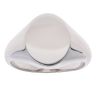Silver Plain Oval Signet Ring By Icesia Gents