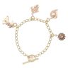 9ct Yellow and Rose Gold Clogau Charm Bracelet 6.5"