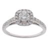 18ct White Gold 1.00ct Brilliant Cut Diamond Cluster Ring