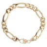 14ct Yellow Gold Figaro Bracelet 8.5"