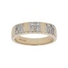 9ct Yellow Gold Triple Cubic Zirconia Cluster Ring