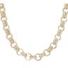 9ct Yellow Gold Patterned and Plain Belcher Chain 22"