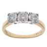 18ct Yellow Gold 1.00ct Brilliant Cut Diamond Trilogy Ring