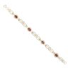9ct Yellow Gold Garnet Bracelet 7"