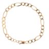 9ct Yellow Gold Figaro Bracelet 8"