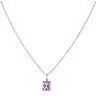 9ct Yellow Gold Amethyst Pendant and Chain 16"