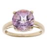 9ct Yellow Gold Single Stone Pink Topaz Ring