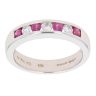 18ct White Gold Ruby and Diamond 0.20ct Diamond Eternity Ring