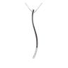 18ct White Gold 0.04ct Diamond Pendant and Chain 18"