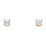 9ct Yellow Gold Princess Cut Cubic Zirconia Stud Earrings