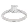 18ct White Gold 0.50ct Emerald Cut Diamond Solitaire Ring