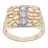 9ct Yellow Gold Cubic Zirconia Nugget Ring