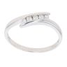 9ct White Gold Cubic Zirconia Five Stone Twist Ring